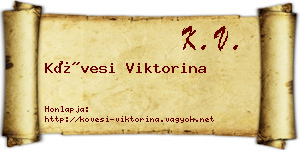 Kövesi Viktorina névjegykártya